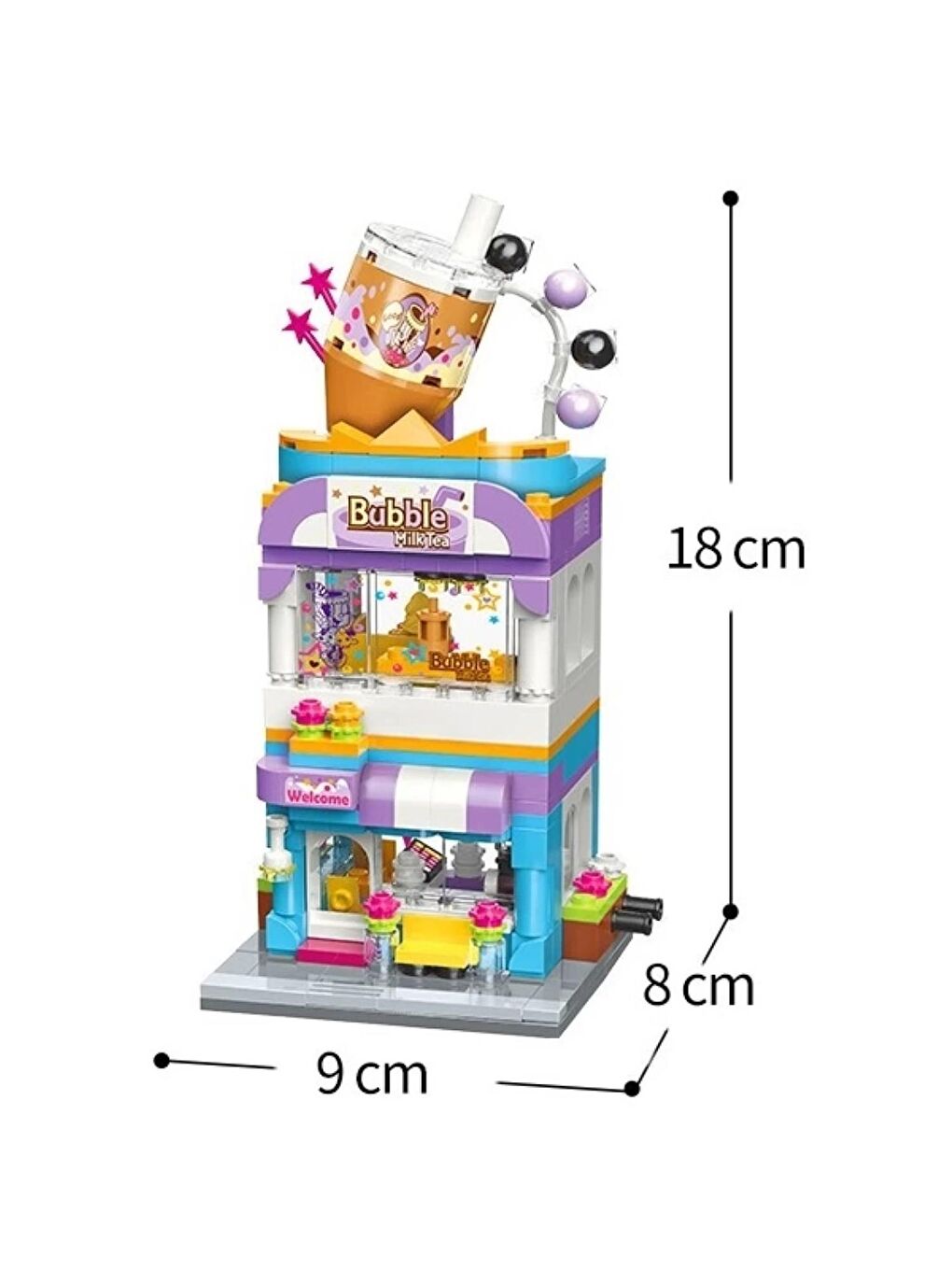 Keeppley Köpüklü Çay Evi Block Lego Yapı Oyuncağı 302 Parça (KP0108)-4