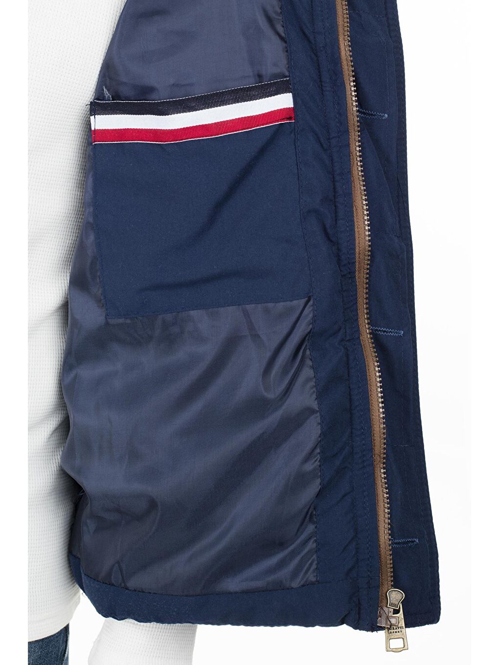 İndigo Kapüşonlu Slim Fit Yelek 556B5618-6