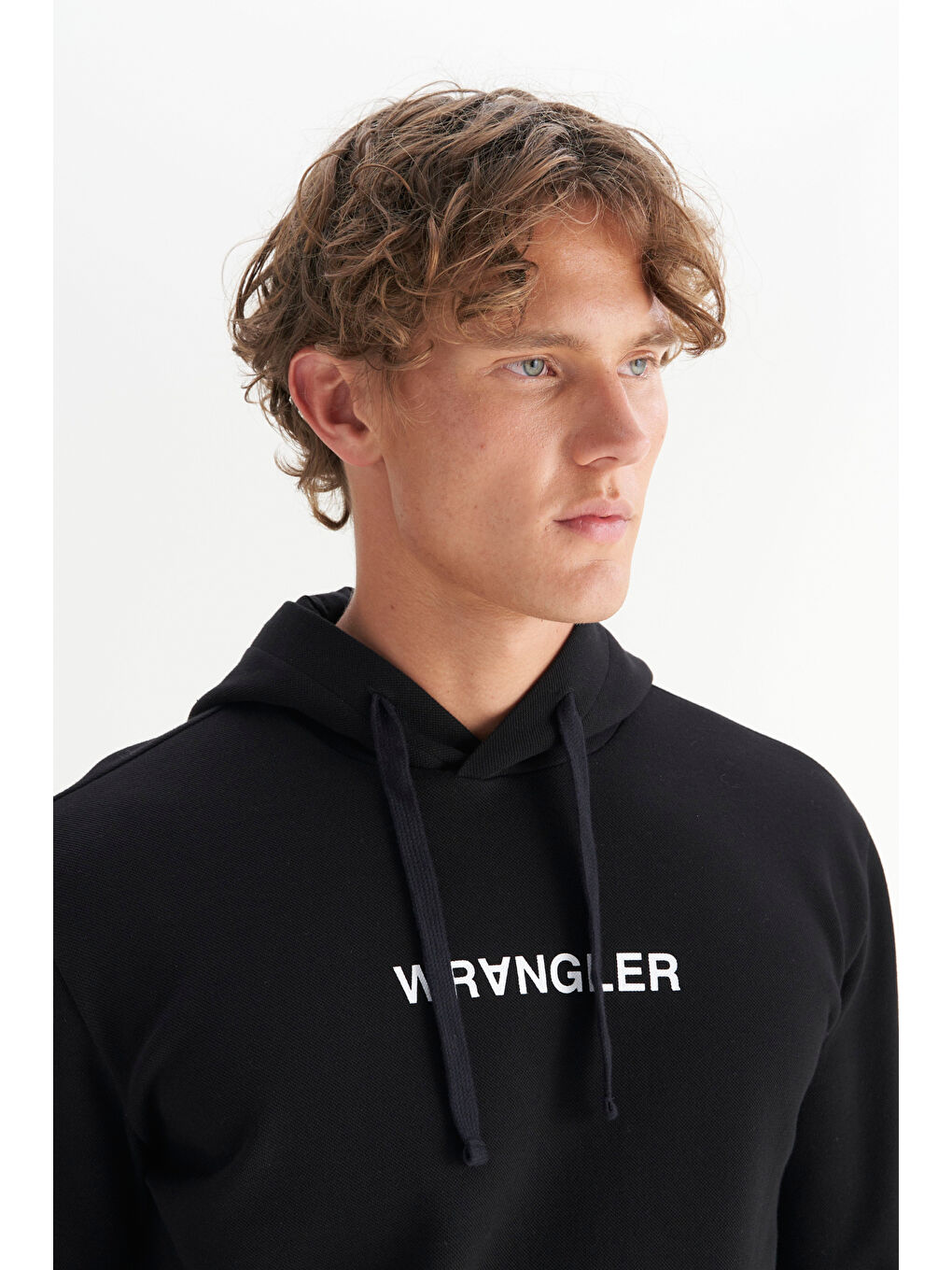 Regular Fit Normal Kesim Kapüşonlu Siyah Hoodie-3