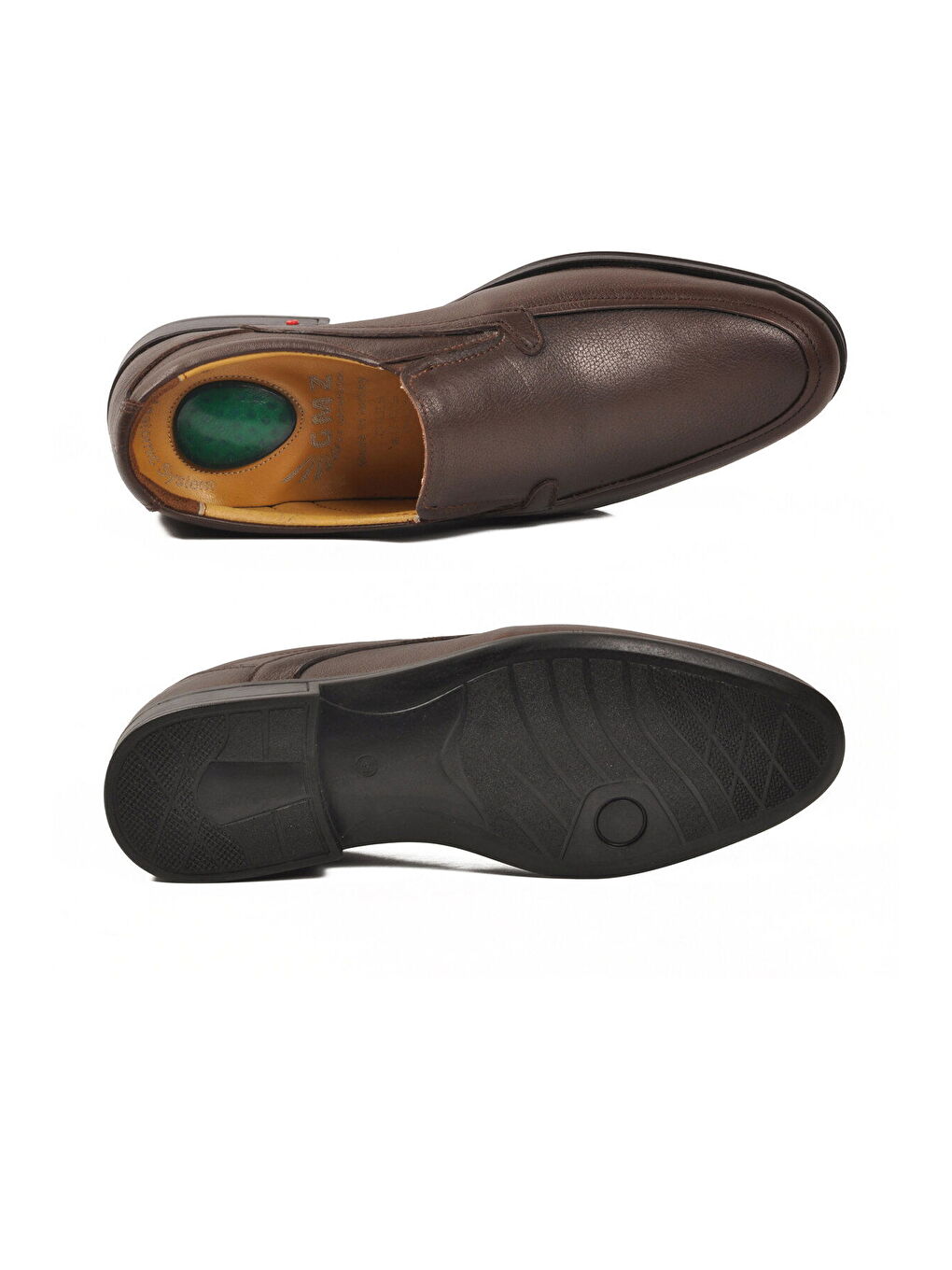 Kahverengi Kahve Bağcıksız Deri Jel Taban Anatomik Erkek Casual Ayakkabı 301 M-4