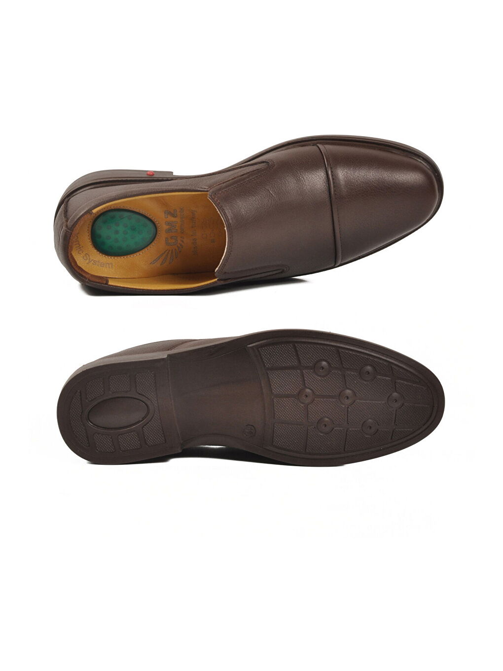 Kahverengi Kahve Hakiki Deri Jel Taban Anatomik Erkek Klasik Ayakkabı 425 M-4