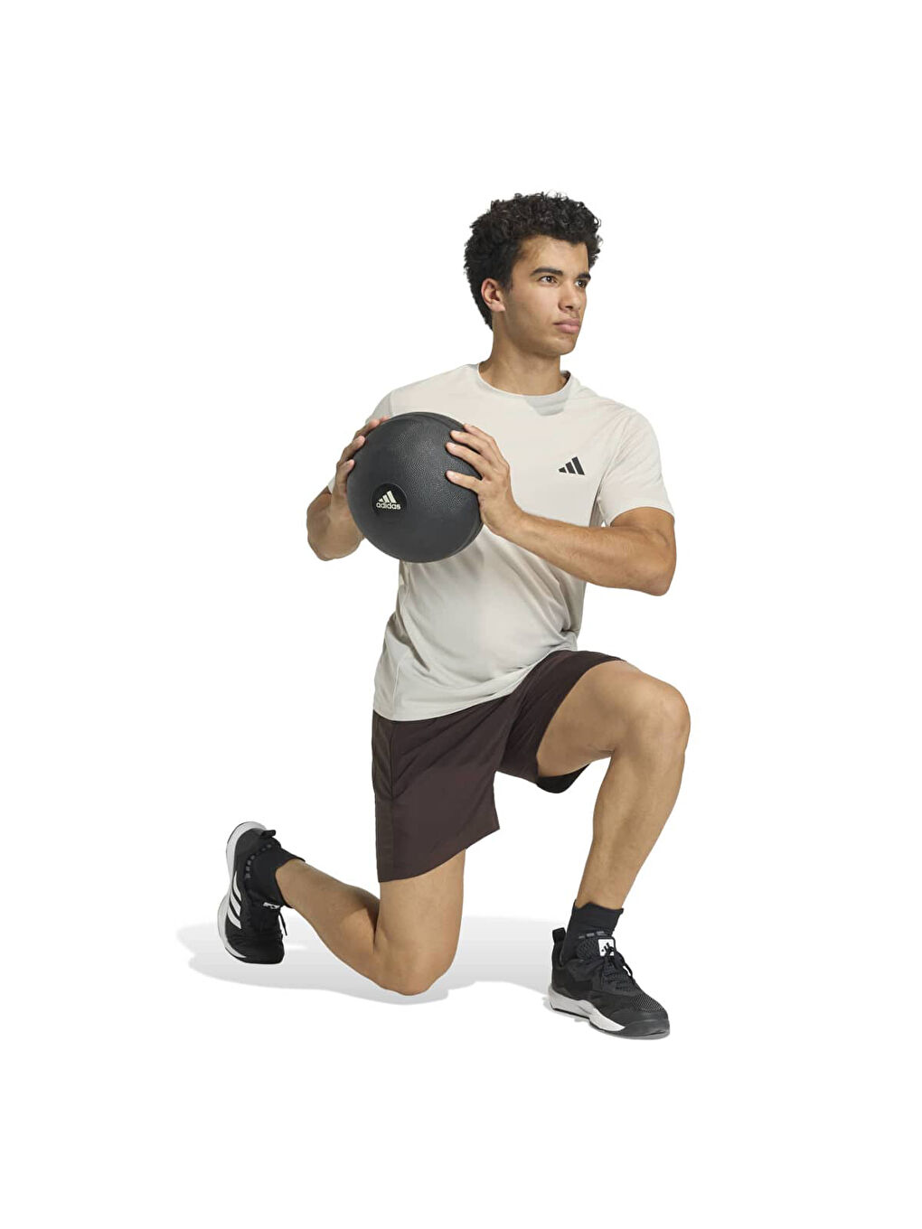 Workout Essentials Base Woven Erkek Kahverengi Şort-3