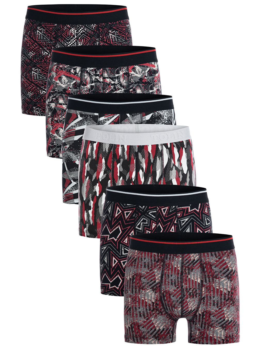 Karışık Erkek 6 lı Süprem Pamuklu Elastanlı Renkli Boxer Seti 4147-10