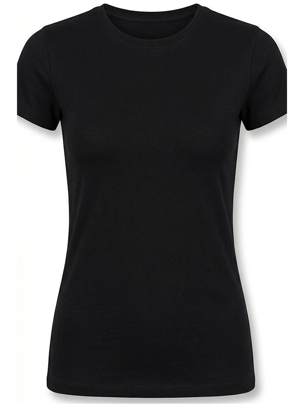 Siyah 2'li Paket Pamuklu Elastanlı Basic Bisiklet Yaka Örme T-shirt Atlet 1001-2