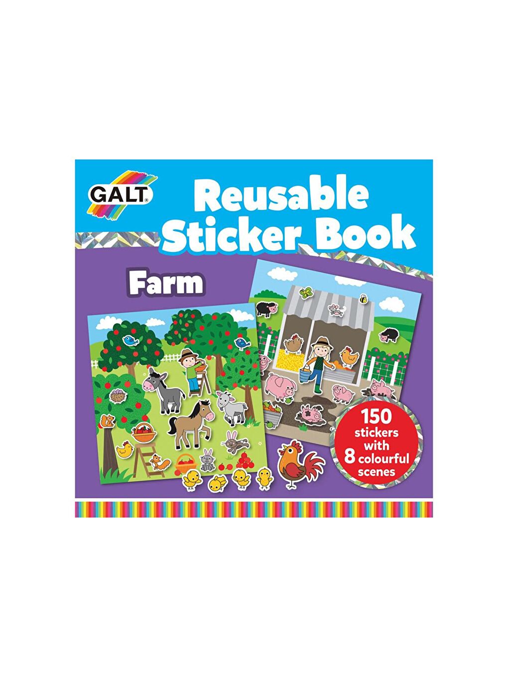 Galt Beyaz Reusable Sticker Book Farm