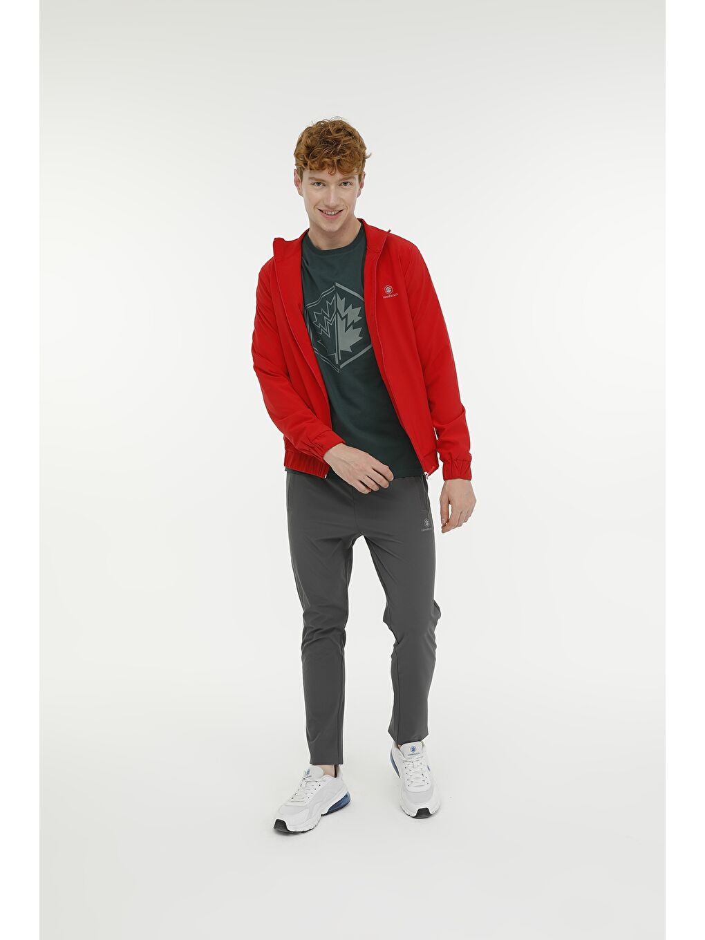 Gri M-BS04 WOVEN T.SUIT 4FX Antrasit Erkek Eşofman Takımı-1