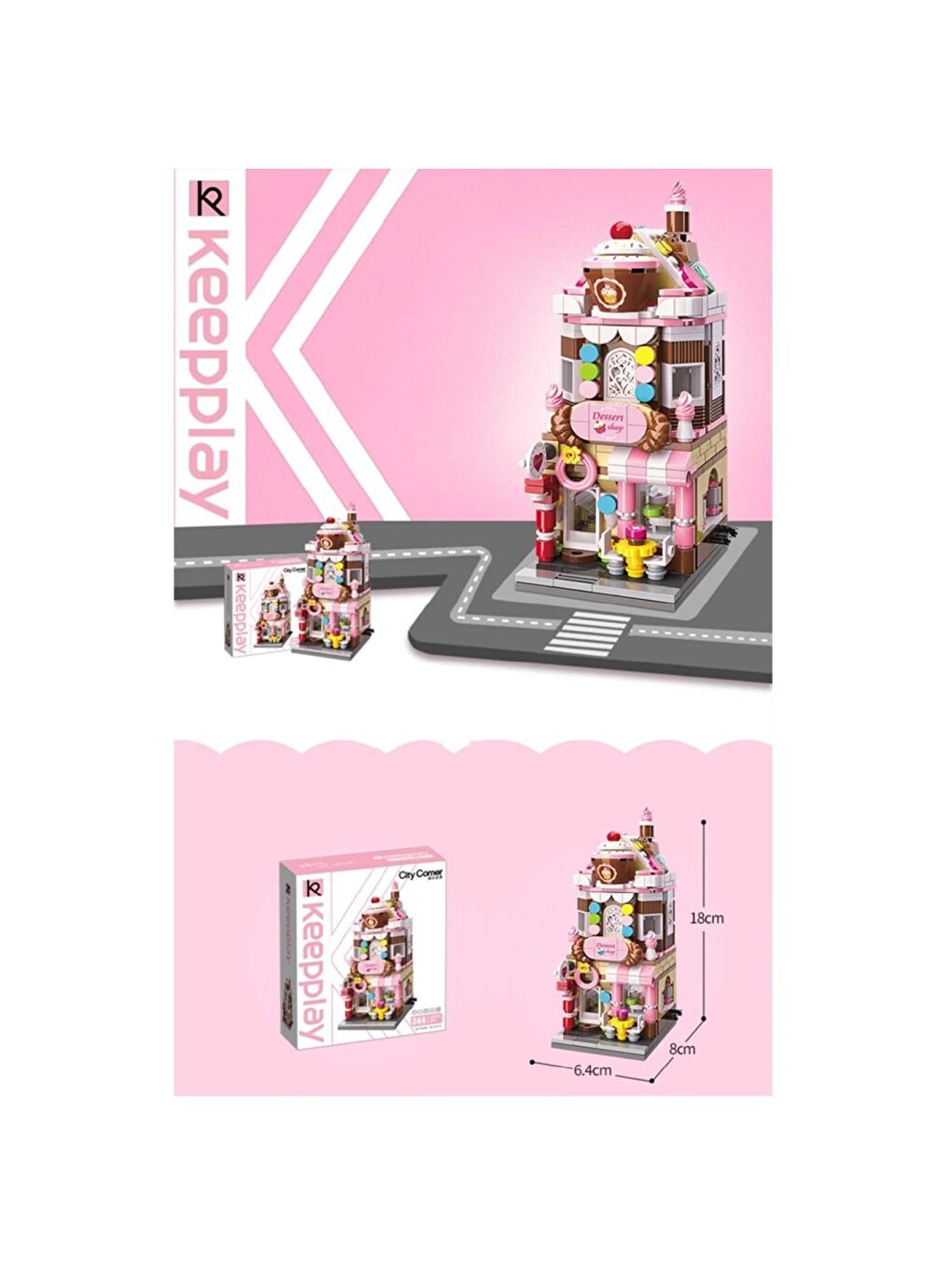 Keeppley Tatlı Dükkanı Block Lego Yapı Oyuncağı 344 Parça (KP0101)-3