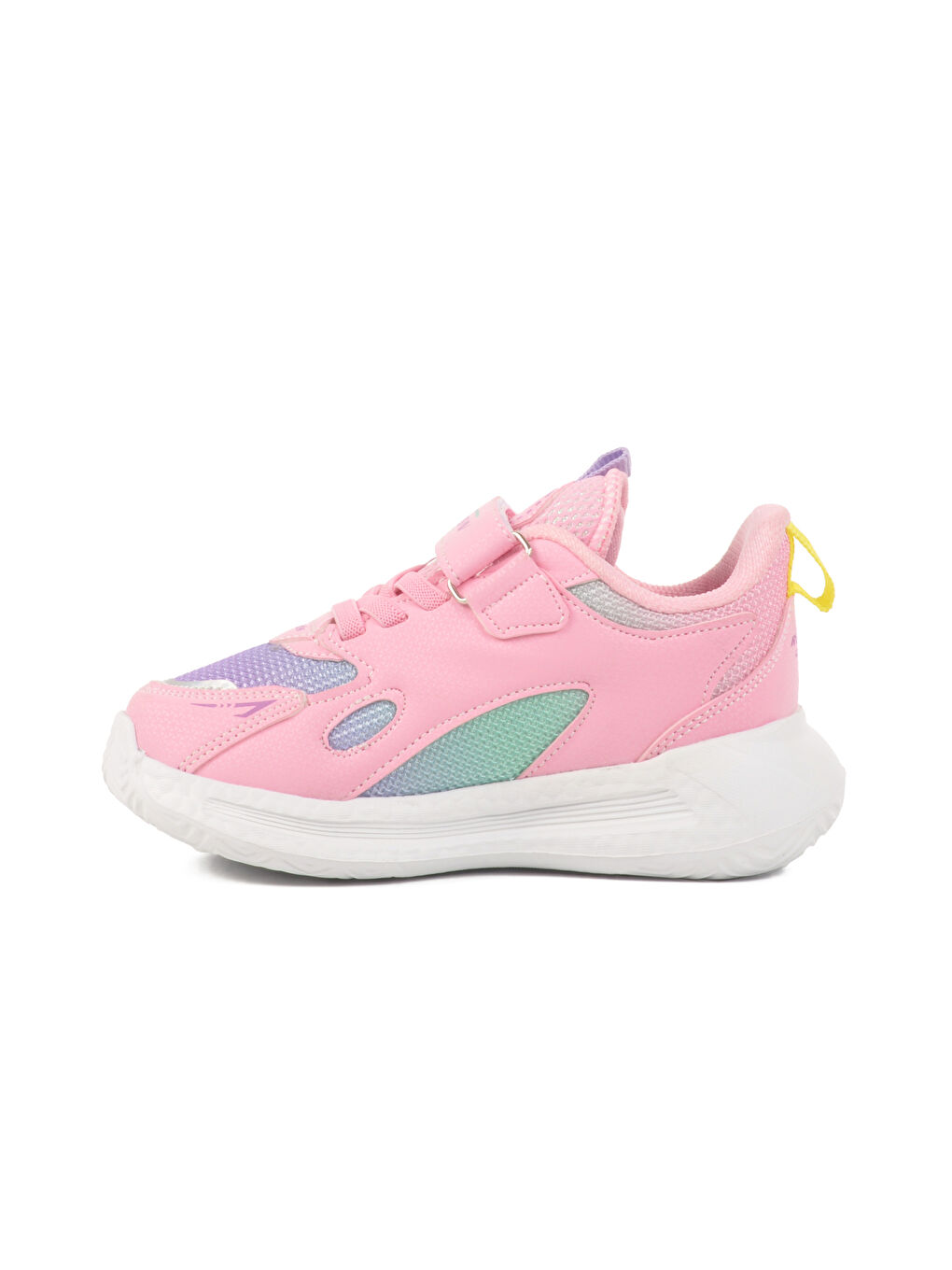 Pembe Sarı Cırtlı Fileli Kız Çocuk Spor Ayakkabı 2480 P-1
