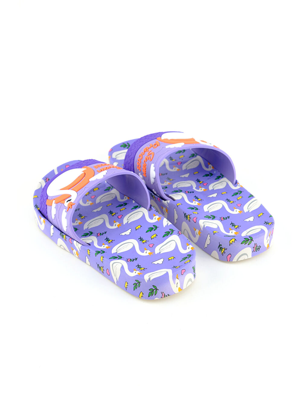 Lila Kız Çocuk Yazlık Islak Zeminde Kullanıma Uygun Rahat Taban Ev Bahçe Plaj Havuz Terlik-3