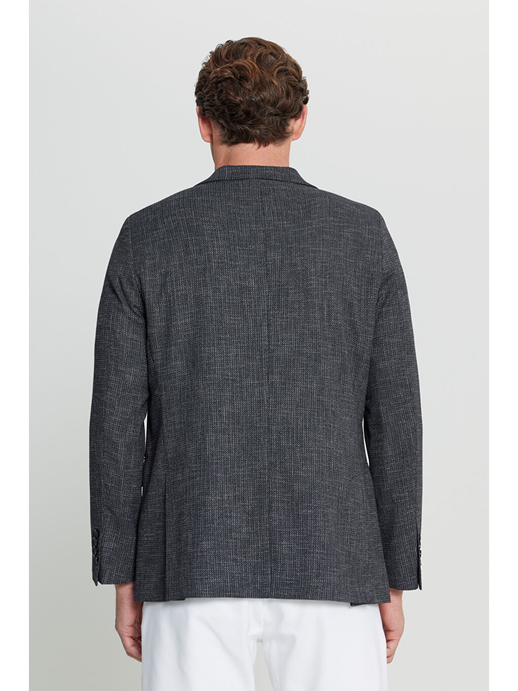 Erkek Siyah Regular Fit Normal Kesim Kırlangıç Yaka Flamlı Kapak Cepli Blazer Ceket-5