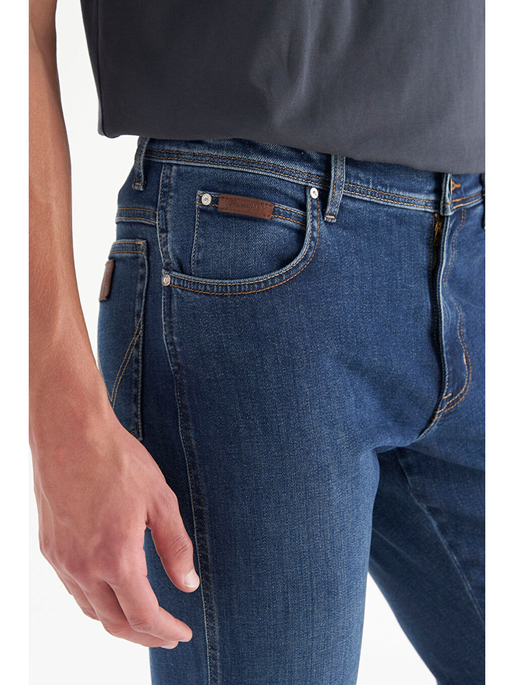 Texas Slim Fit Normal Bel Dar Paça Koyu Mavi Pamuklu Esnek Jean Denim Pantolon-3