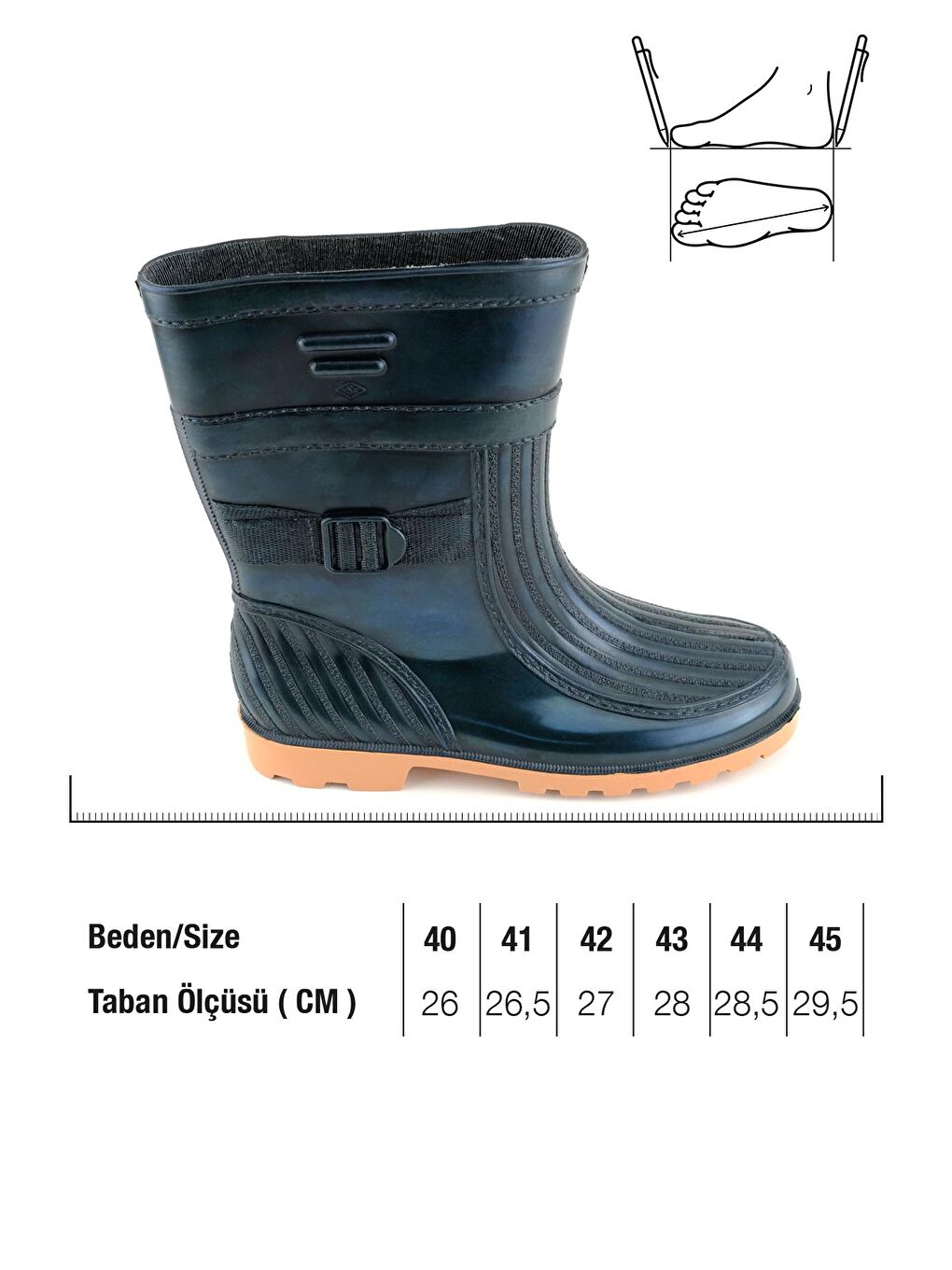 Siyah Kışlık Erkek Kısa Çay Çizmesi-1