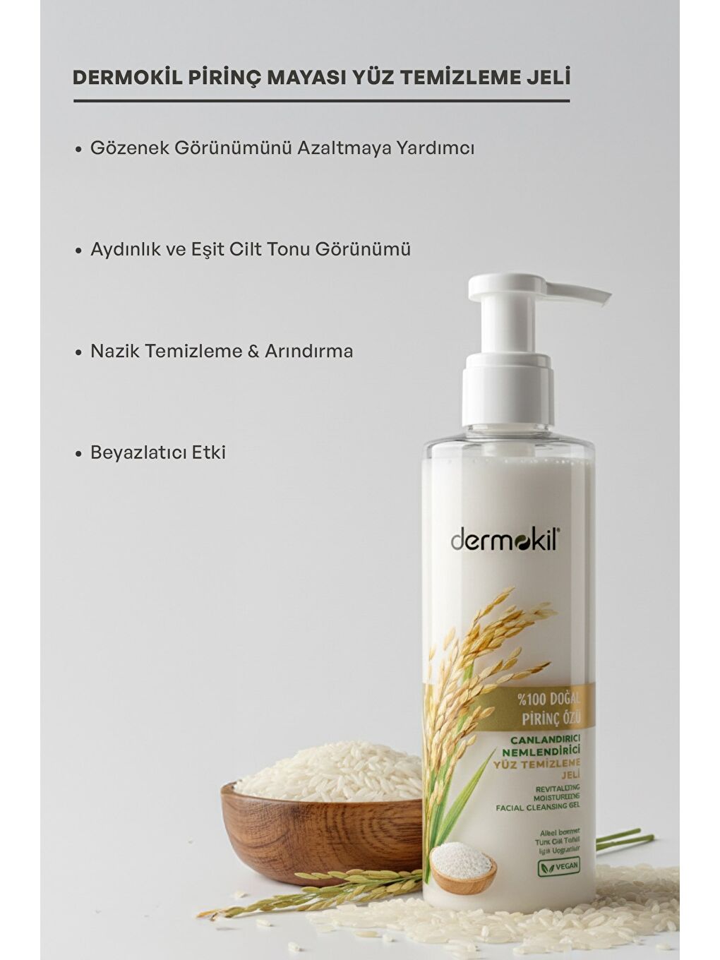 Pirinç Mayası Yüz Temizleme Jeli 200 ml-2