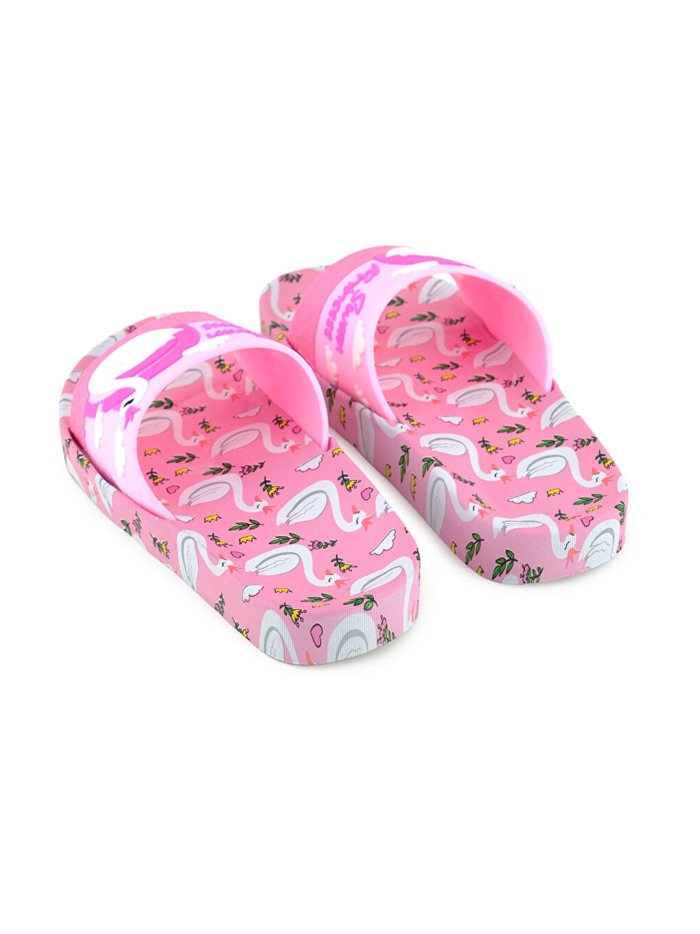 Pembe Kız Çocuk Yazlık Islak Zeminde Kullanıma Uygun Rahat Taban Ev Bahçe Plaj Havuz Terlik-3