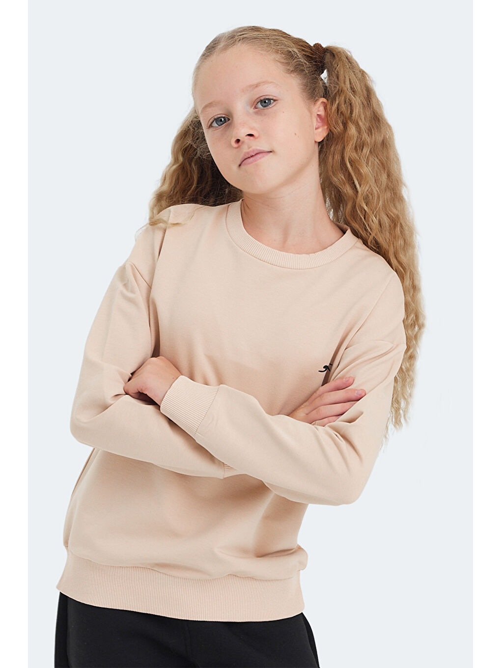 Kahverengi LUPPA IN Unisex Çocuk Camel Sweatshırt-2