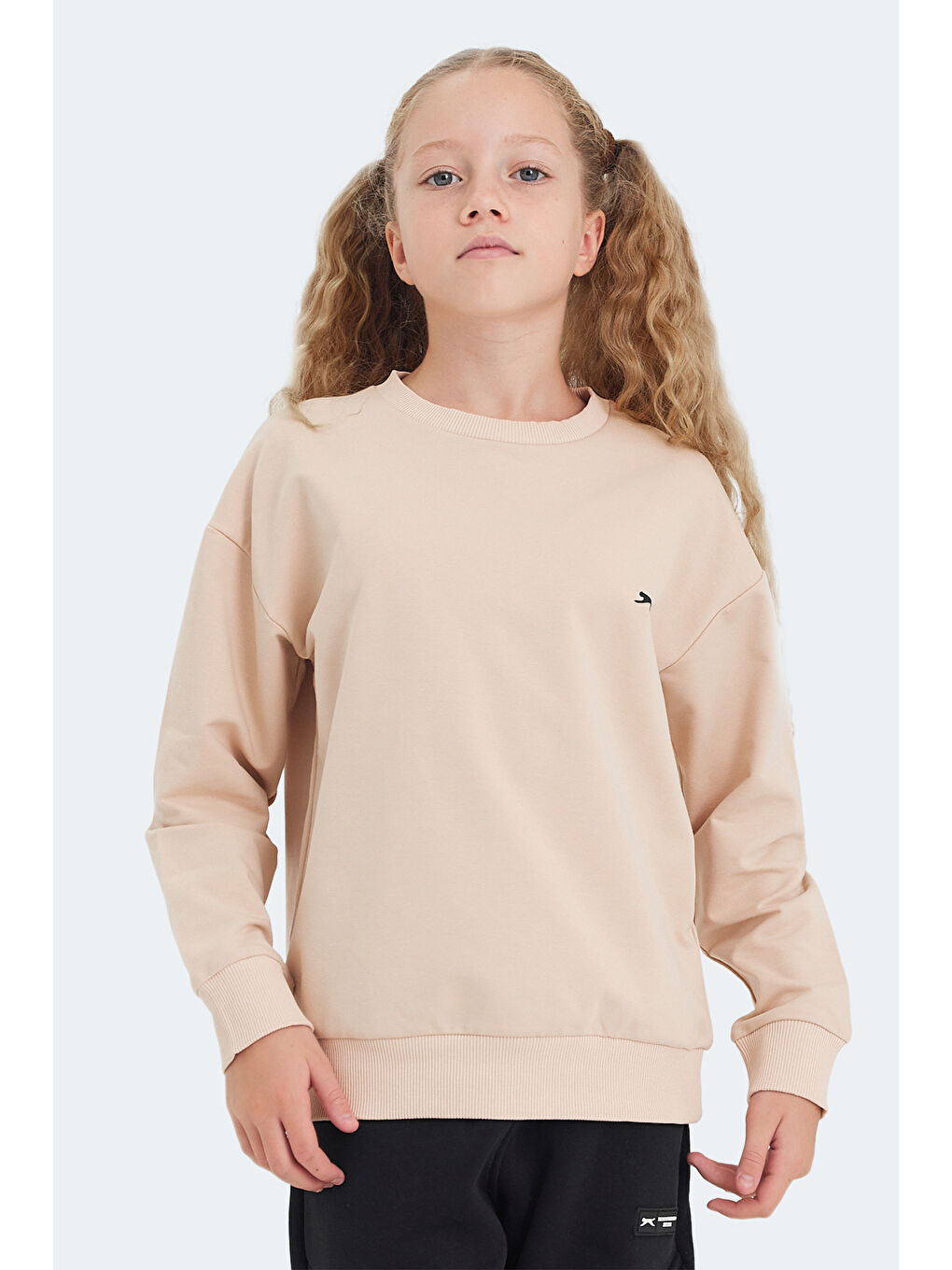 Kahverengi LUPPA IN Unisex Çocuk Camel Sweatshırt-4