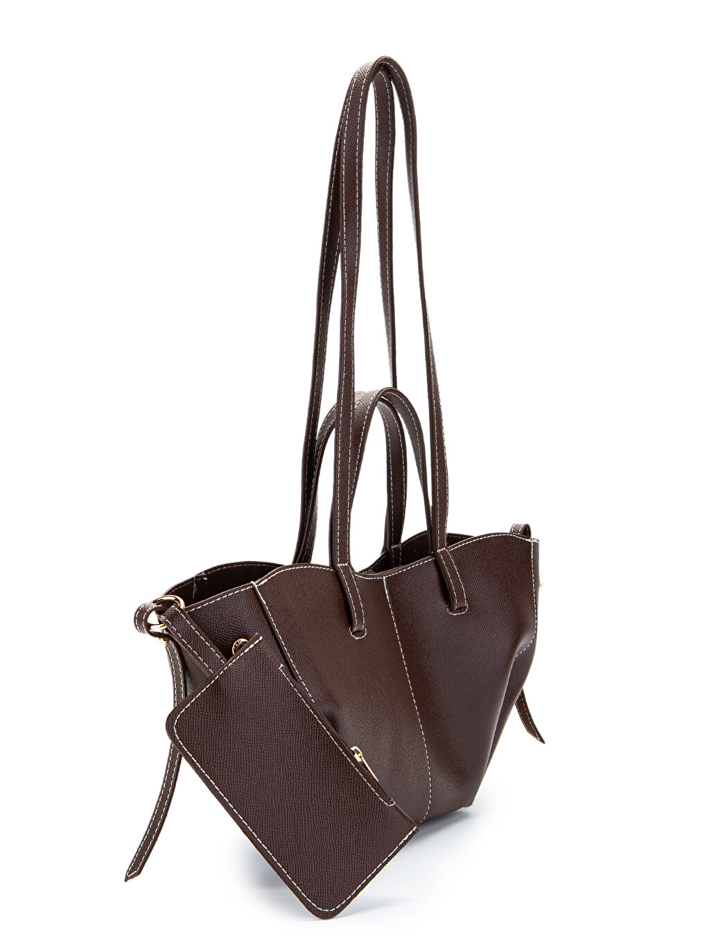 Özel Tasarım Mini Pole Çanta Kahverengi-1