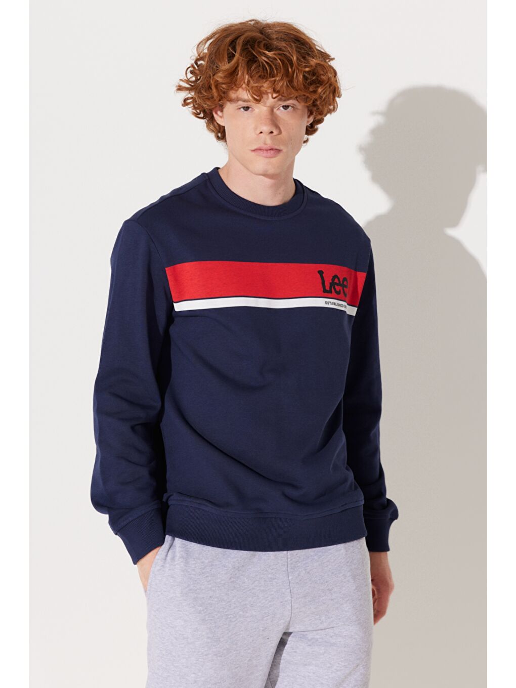 Regular Fit Normal Kesim Bisiklet Yaka Lacivert Sweatshirt-1