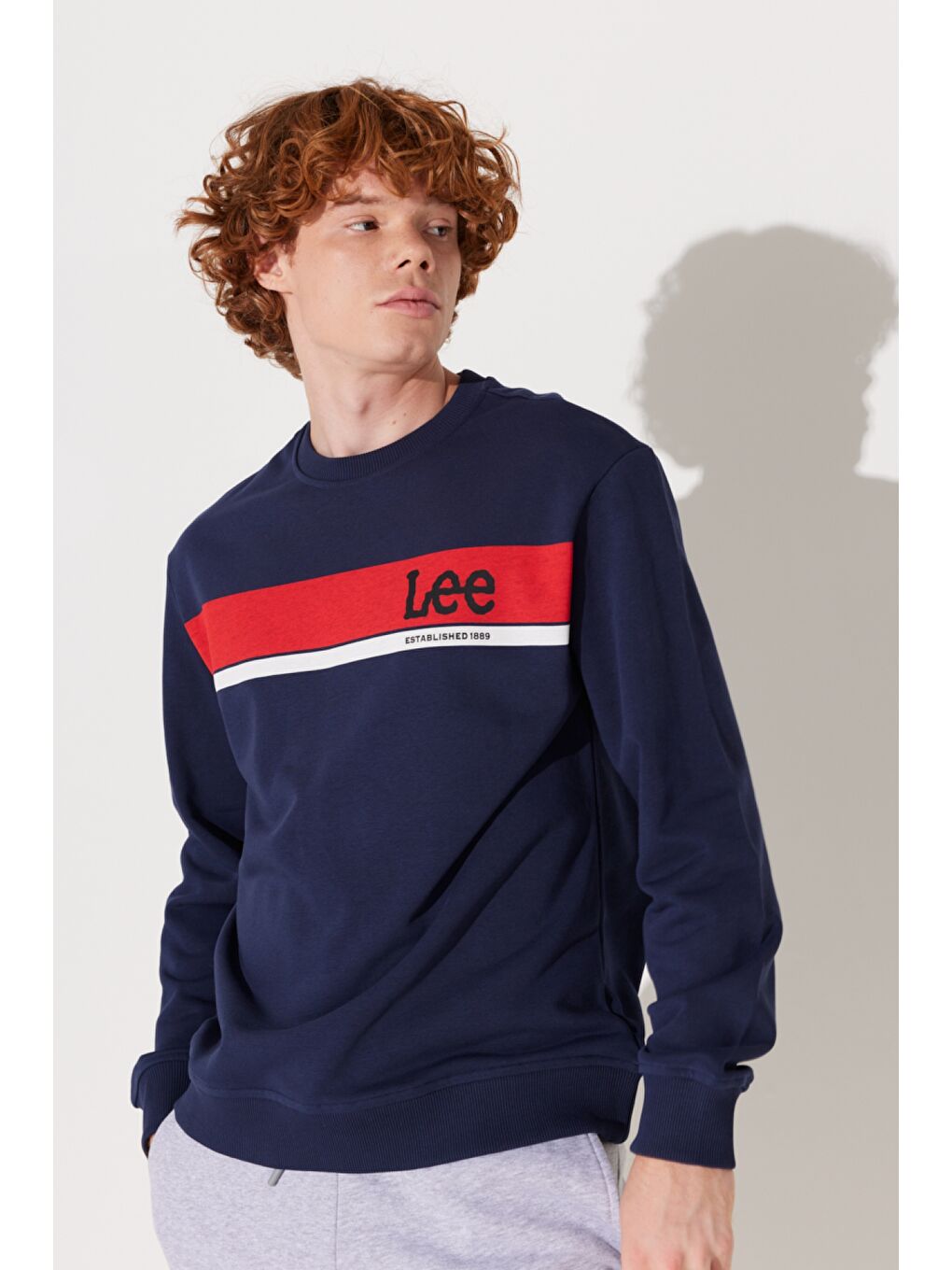 Regular Fit Normal Kesim Bisiklet Yaka Lacivert Sweatshirt-2