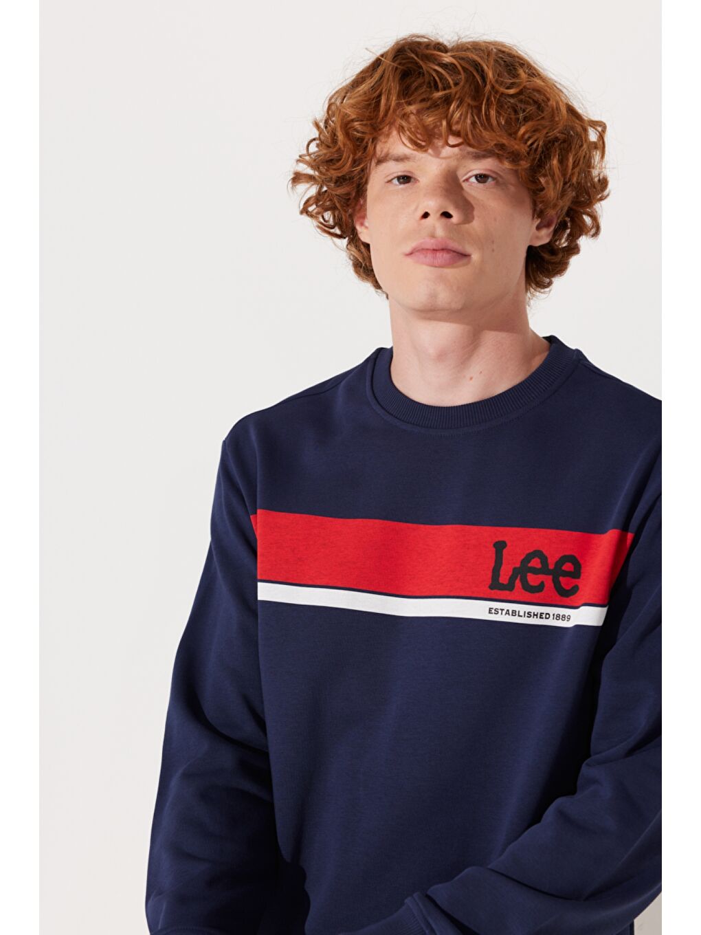 Regular Fit Normal Kesim Bisiklet Yaka Lacivert Sweatshirt-4