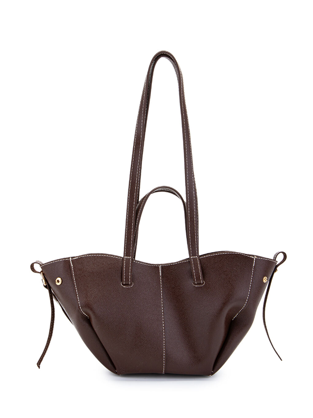 Özel Tasarım Mini Pole Çanta Kahverengi-2