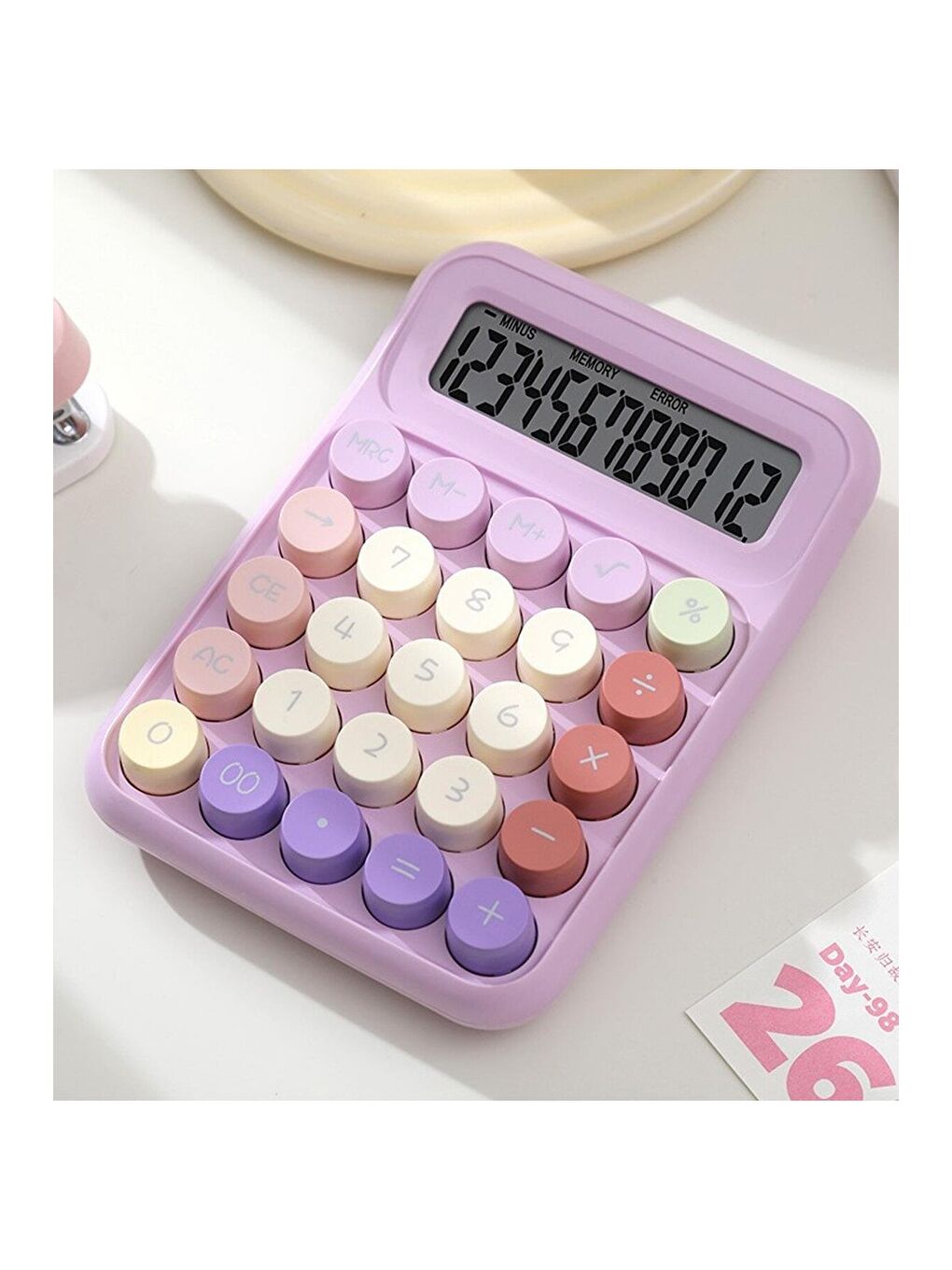 Renkli Retro Tuşlu Daktilo Hesap Makinesi-1