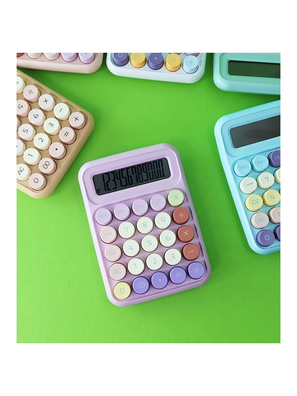 Renkli Retro Tuşlu Daktilo Hesap Makinesi-2