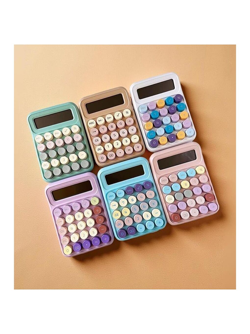 Renkli Retro Tuşlu Daktilo Hesap Makinesi-1