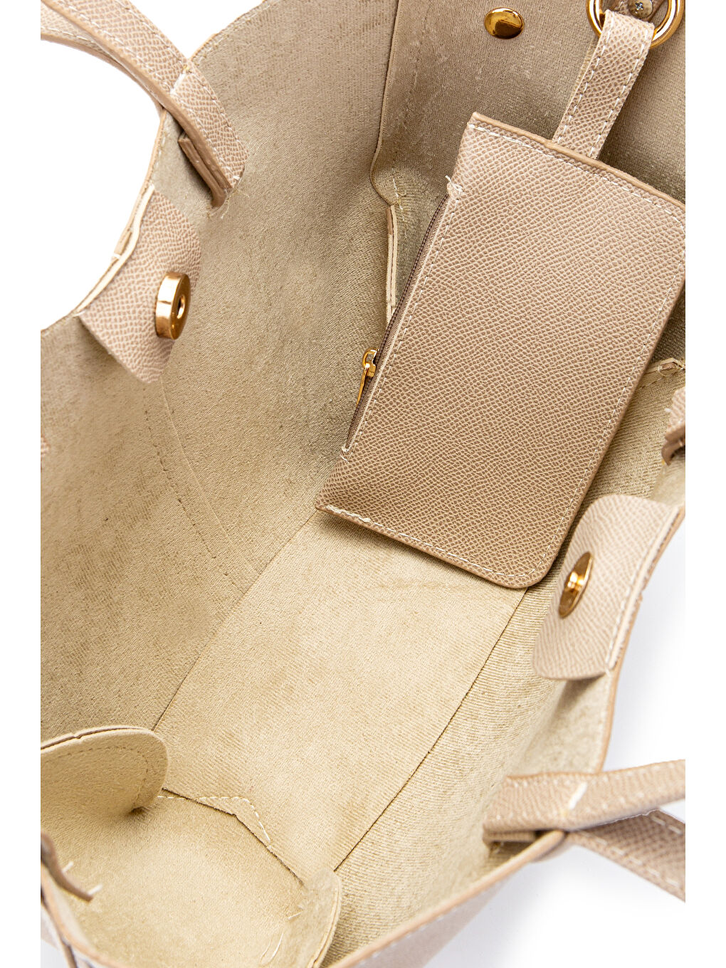 Özel Tasarım Mini Pole Çanta Bej-3