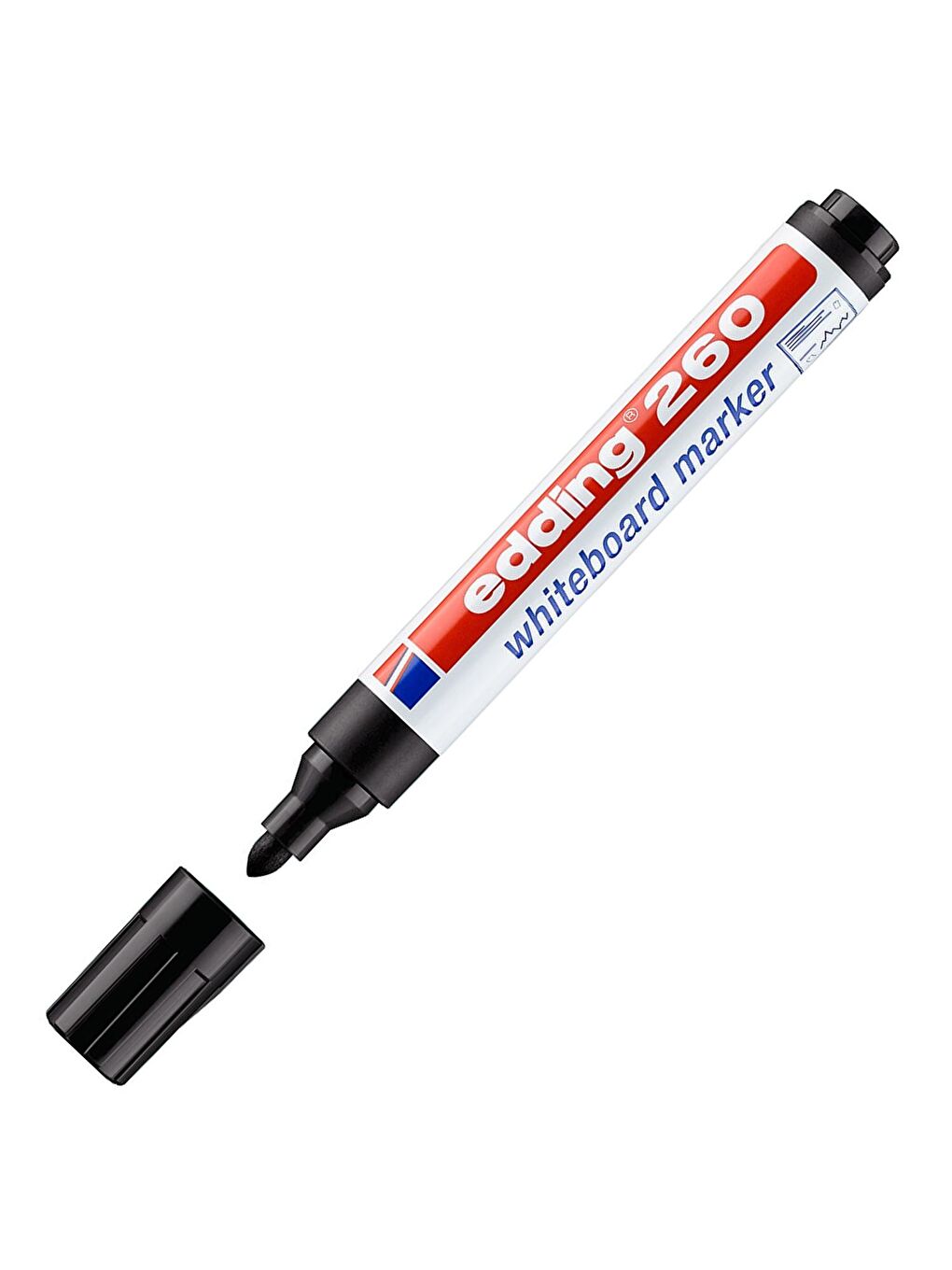 260 Beyaz Yazı Tahtası Kalemi Siyah 10 Adet-1