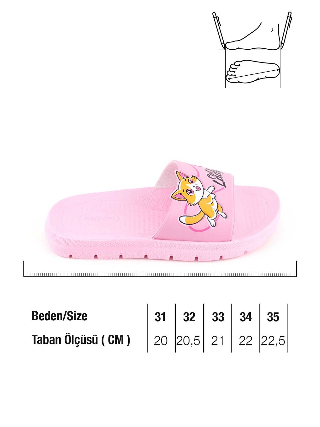 Pembe Kız Çocuk Yazlık Lady PU Rahat Taban Ev Banyo Havuz Plaj Terlik-1