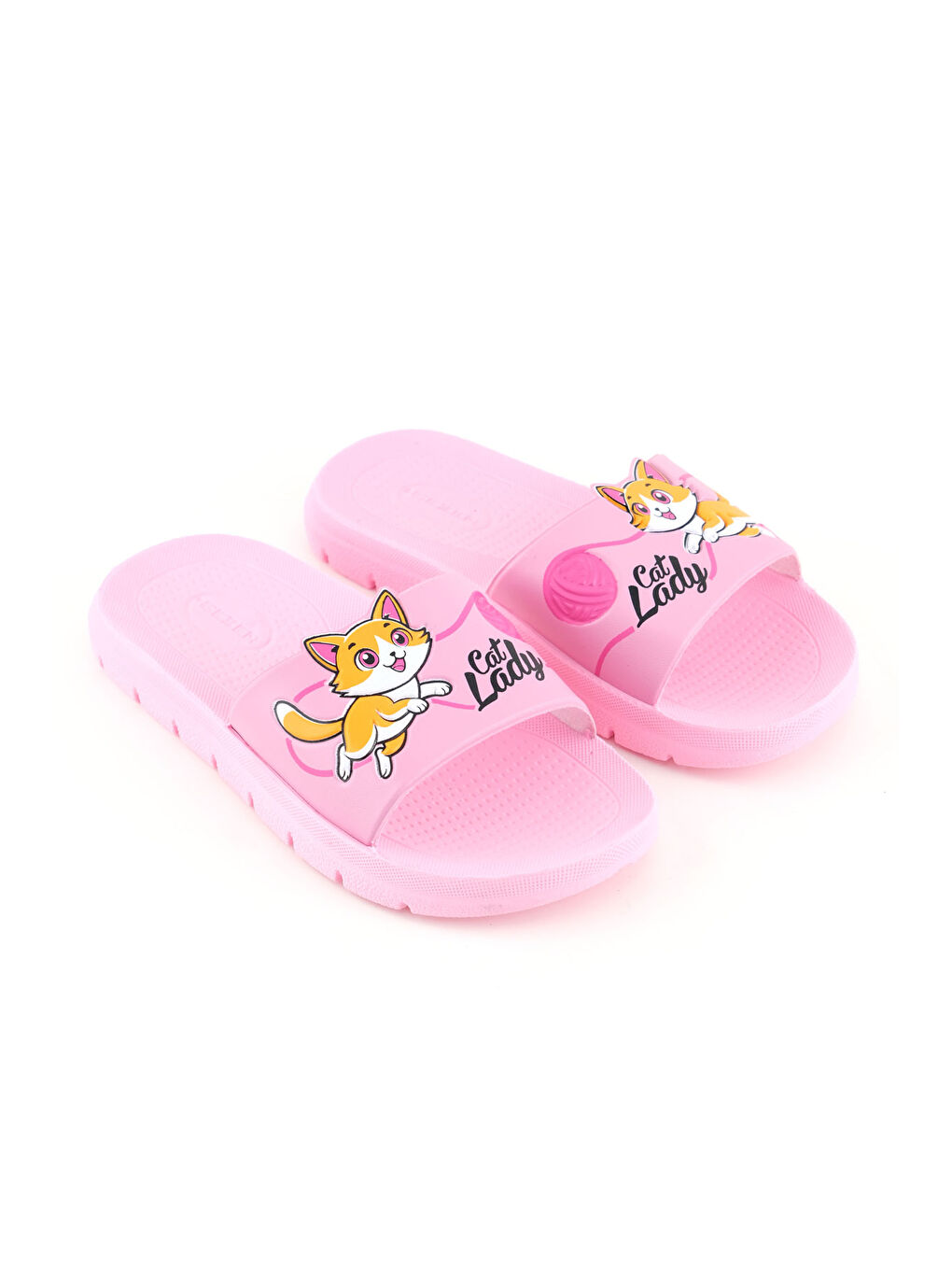 Pembe Kız Çocuk Yazlık Lady PU Rahat Taban Ev Banyo Havuz Plaj Terlik-2