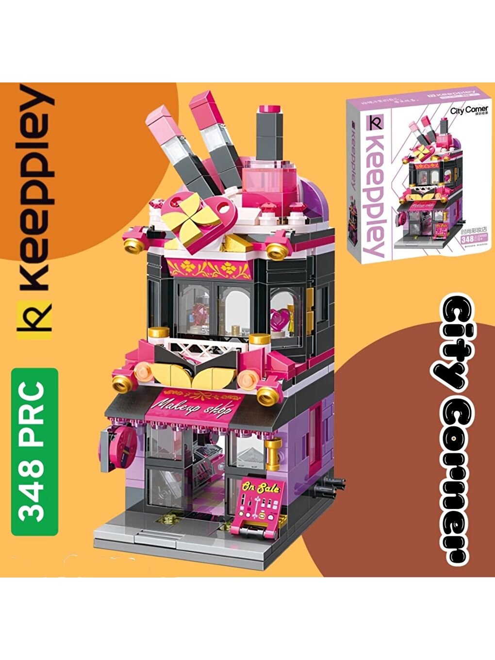 Keeppley Kozmetik Dükkanı Block Lego Yapı Oyuncağı 348 Parça (C0103)-1