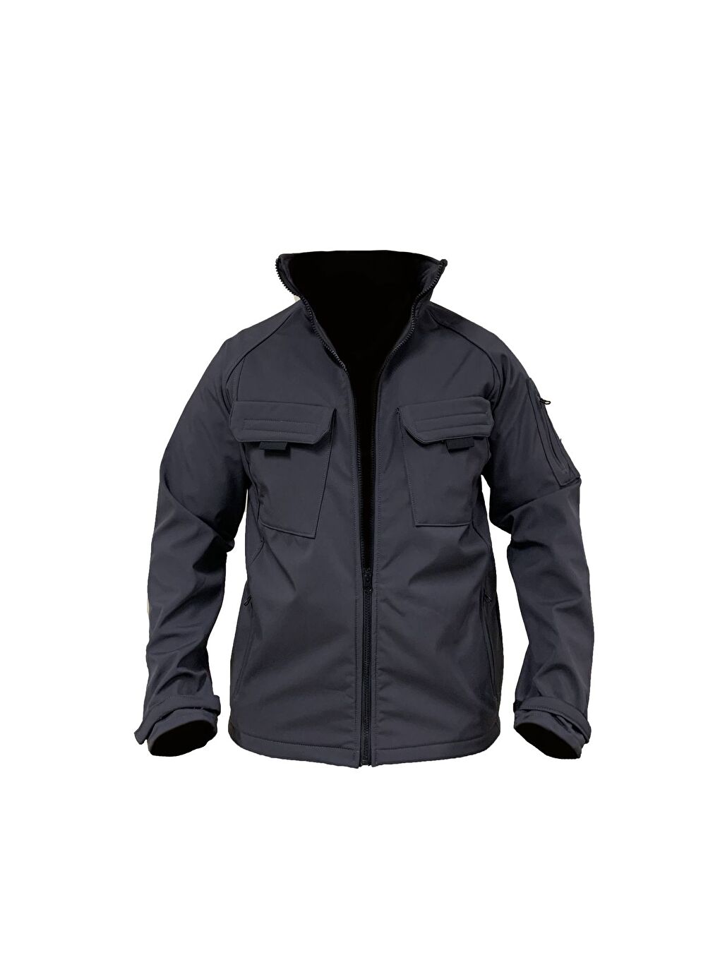 GENIUS STORE Gri Store Erkek Softshell Spor Mont Içi Polarlı Su Ve Rüzgar Geçirmez Cepli Outdoor Combat Mont - 1