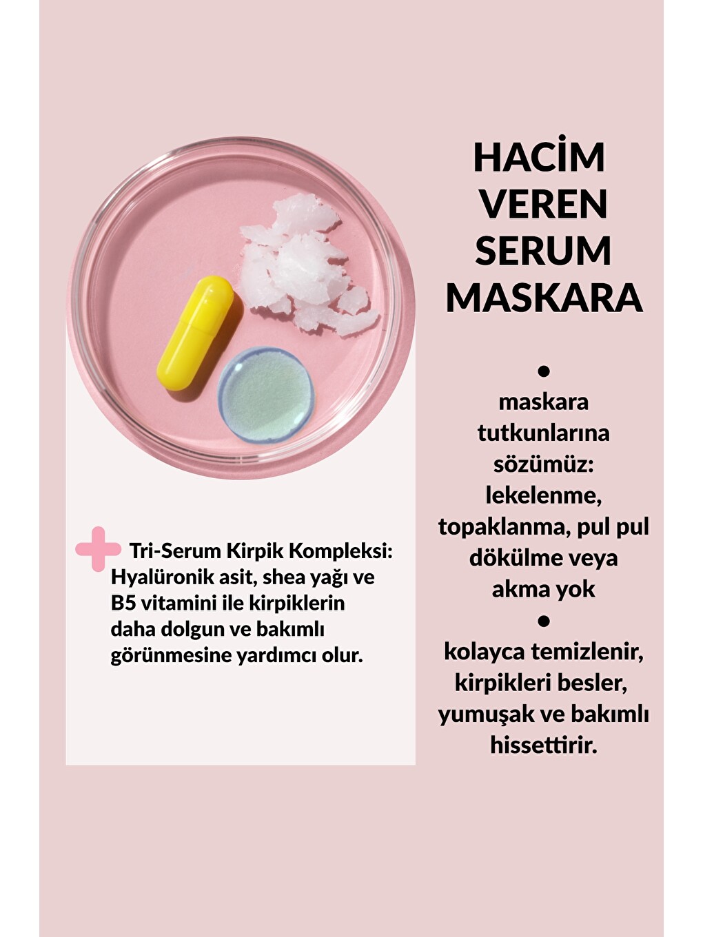 Make Up +Care Serum Volume Maskara - Blackest Black-4