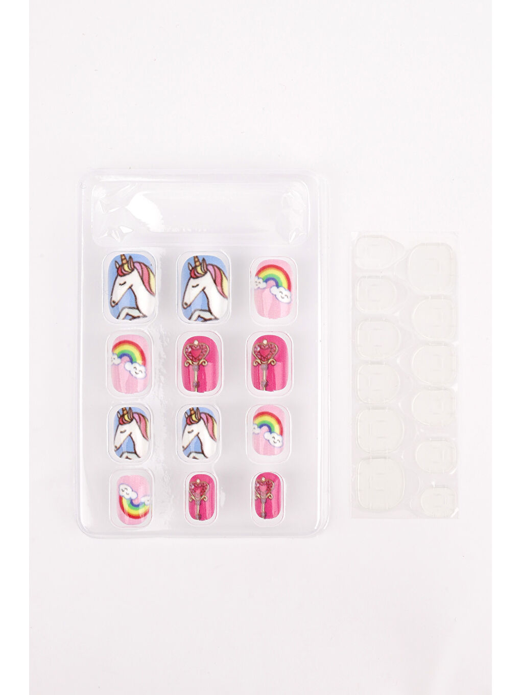 Çok Renkli - Desenli Kız Çocuk Takma Tırnak-1