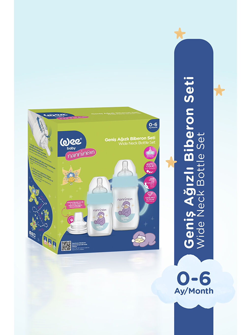 Nanninom Geniş Ağızlı Biberon Seti-1