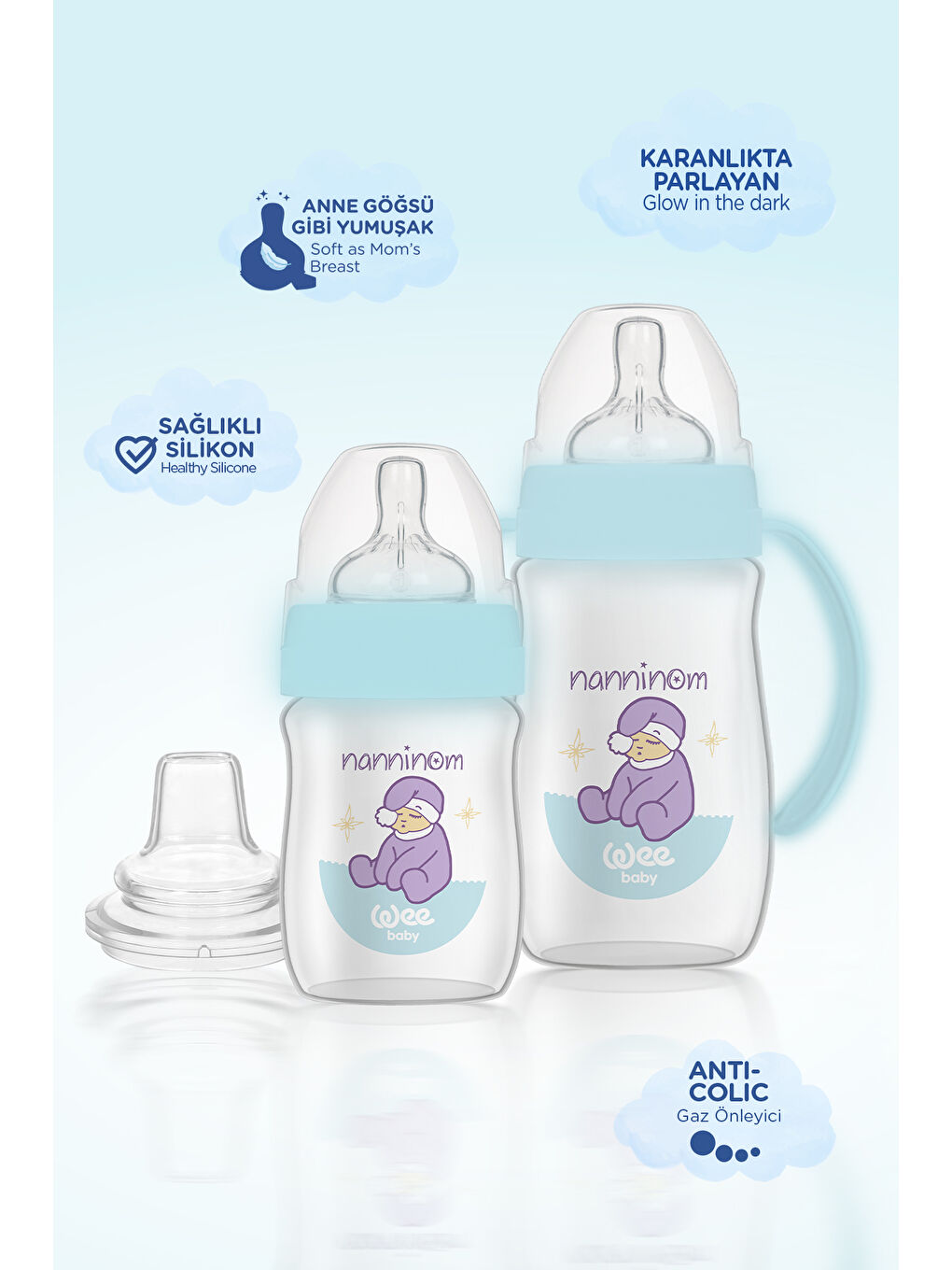 Nanninom Geniş Ağızlı Biberon Seti-2