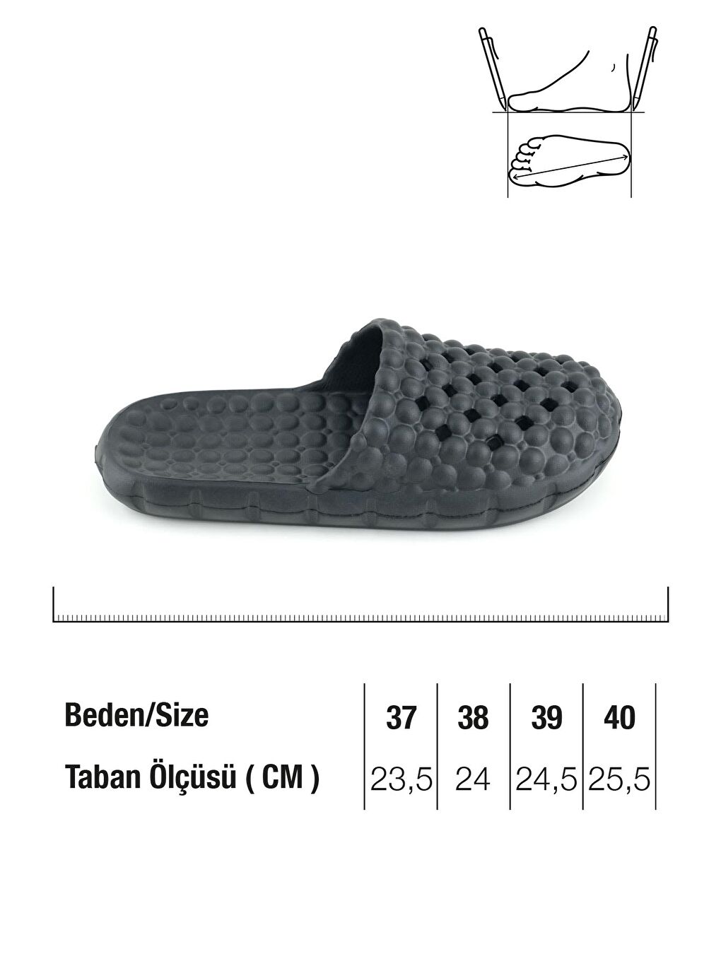 Siyah Yazlık Eva Kadın Ev Banyo Bahçe Havuz Plaj Terlik-1