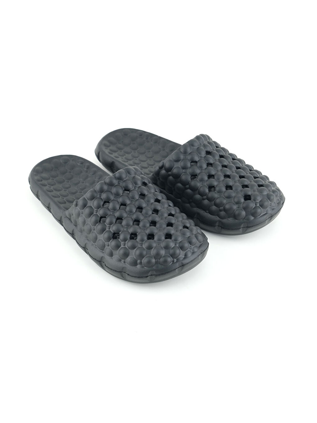 Siyah Yazlık Eva Kadın Ev Banyo Bahçe Havuz Plaj Terlik-2