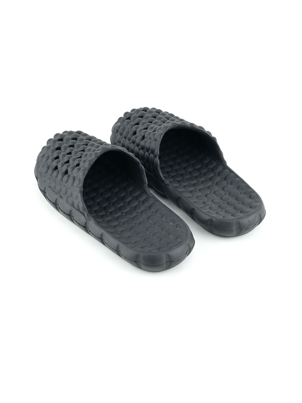 Siyah Yazlık Eva Kadın Ev Banyo Bahçe Havuz Plaj Terlik-3