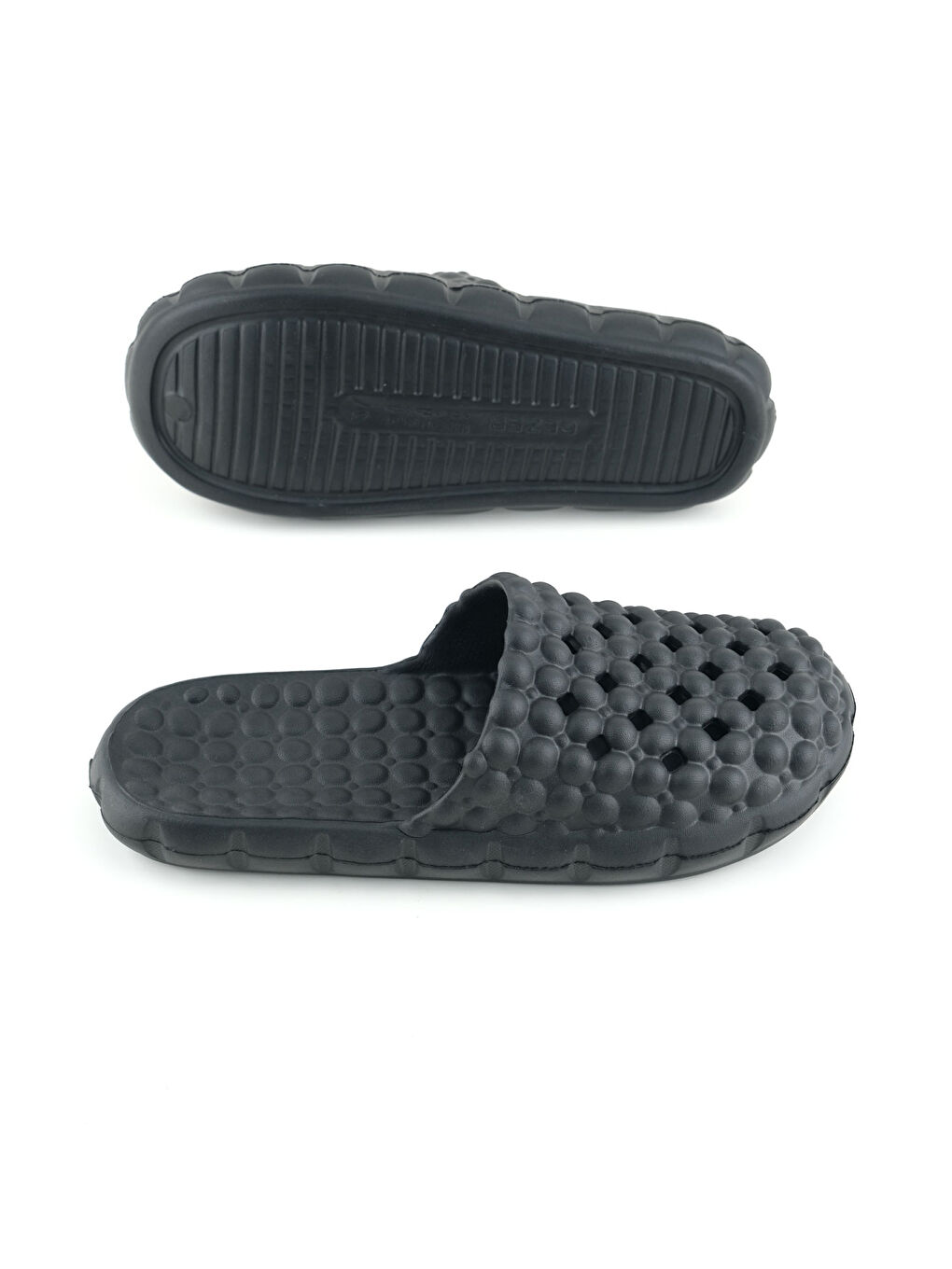 Siyah Yazlık Eva Kadın Ev Banyo Bahçe Havuz Plaj Terlik-4