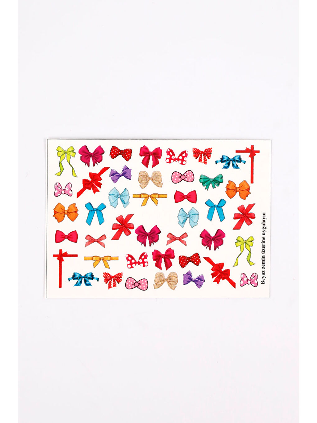 Çok Renkli Fiyonk Kız Çocuk Tırnak Sticker-1