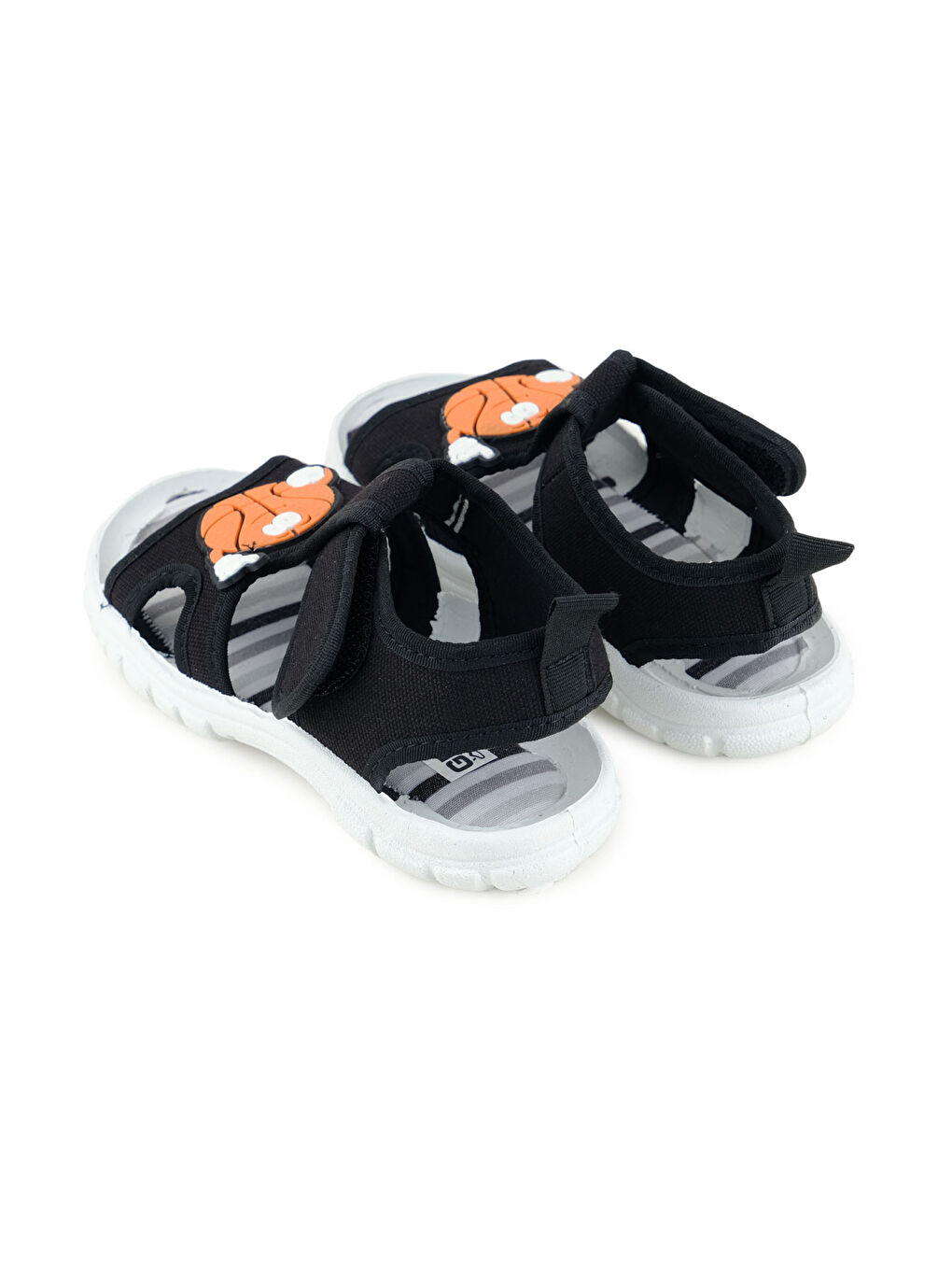 Siyah Erkek Çocuk Yazlık Rahat Taban Tek Cırt Cırtlı Ayarlanabilir Günlük Sandalet-3