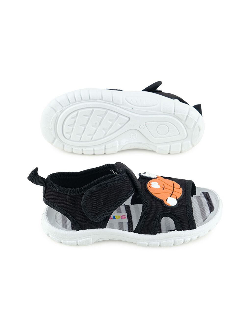 Siyah Erkek Çocuk Yazlık Rahat Taban Tek Cırt Cırtlı Ayarlanabilir Günlük Sandalet-4