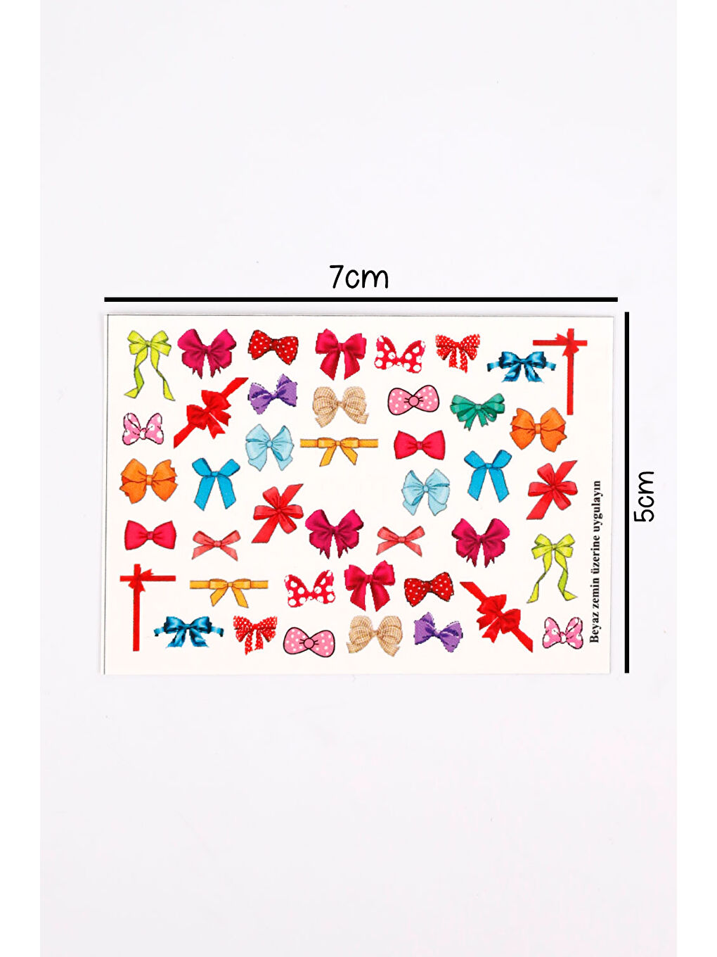 Çok Renkli Fiyonk Kız Çocuk Tırnak Sticker-2