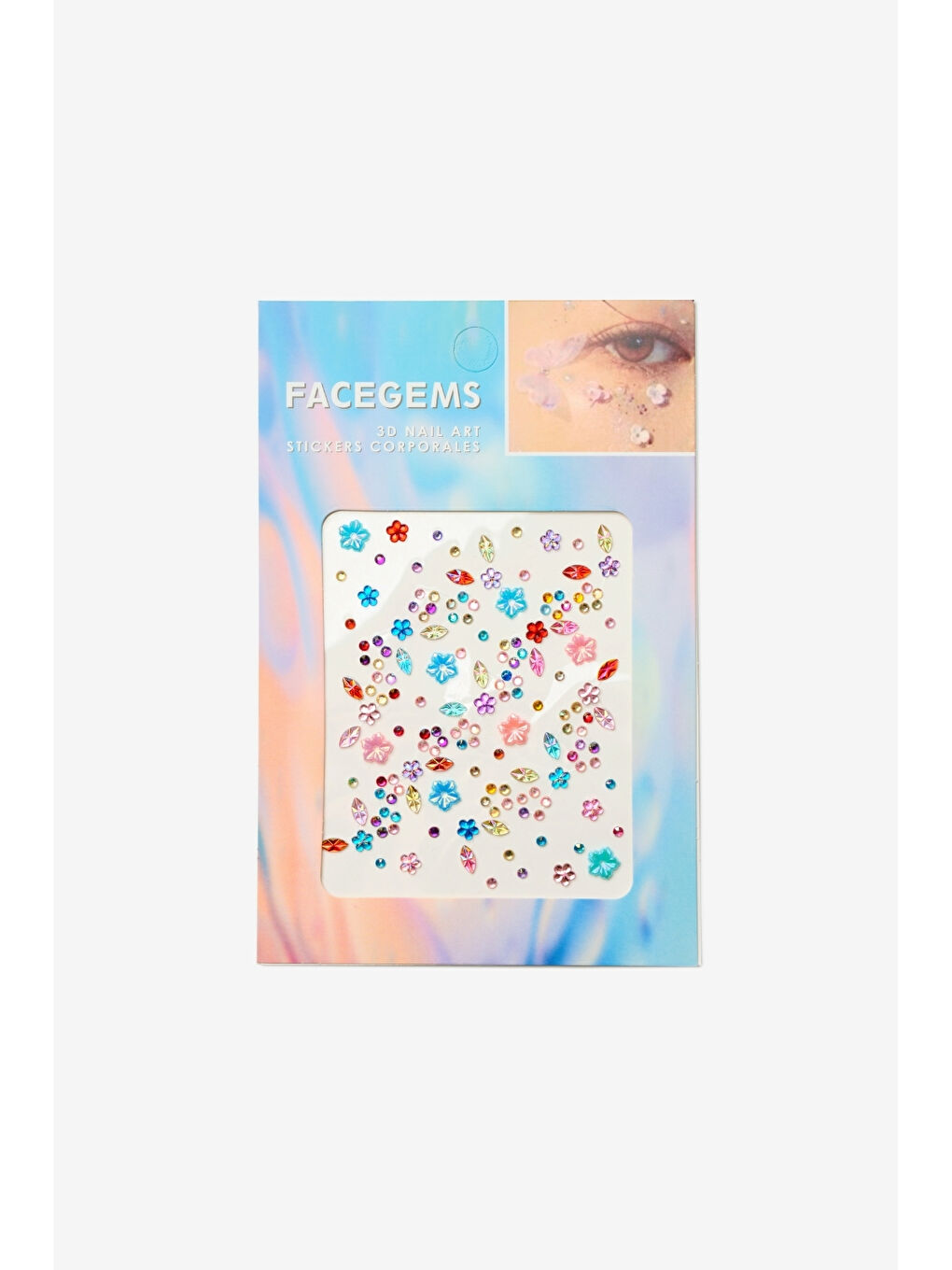 Çok Renkli  Yaprak Temalı Kız Çocuk Yüz ve Tırnak Sticker