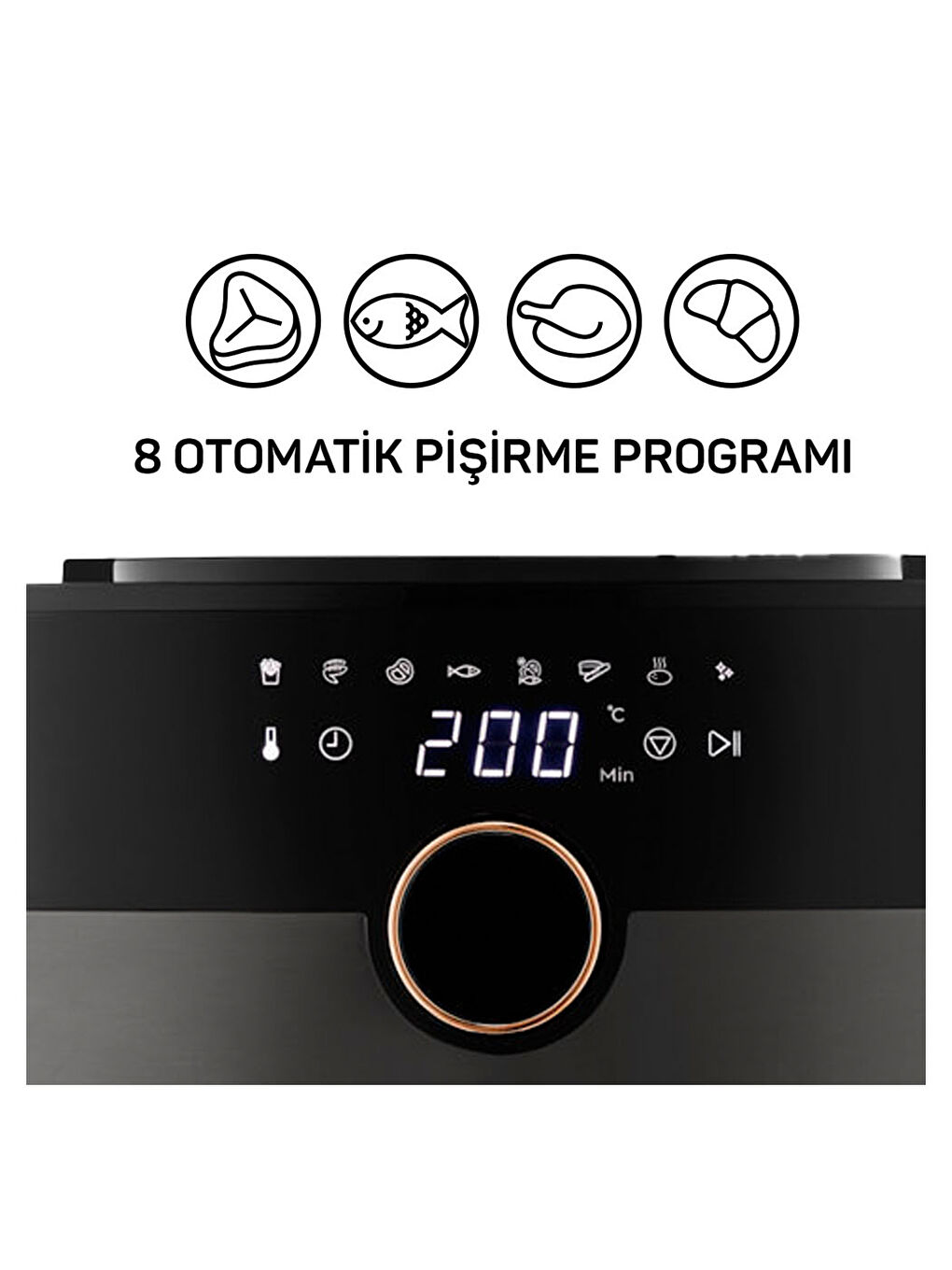 AR2074-G Airtasty XL Sıcak Hava Fritözü - Gümüş-5