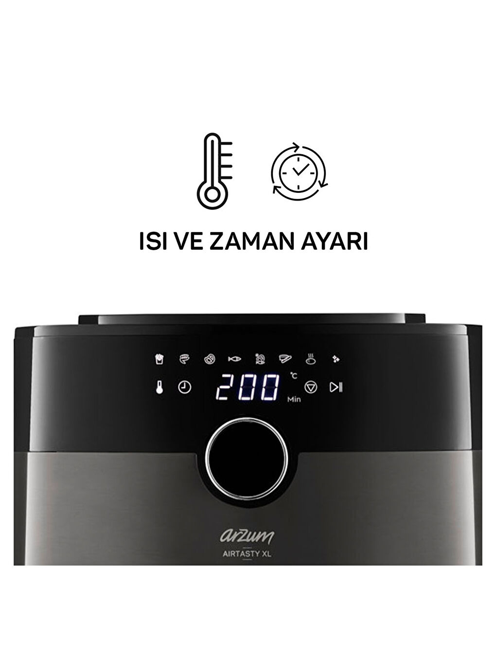 AR2074-G Airtasty XL Sıcak Hava Fritözü - Gümüş-7