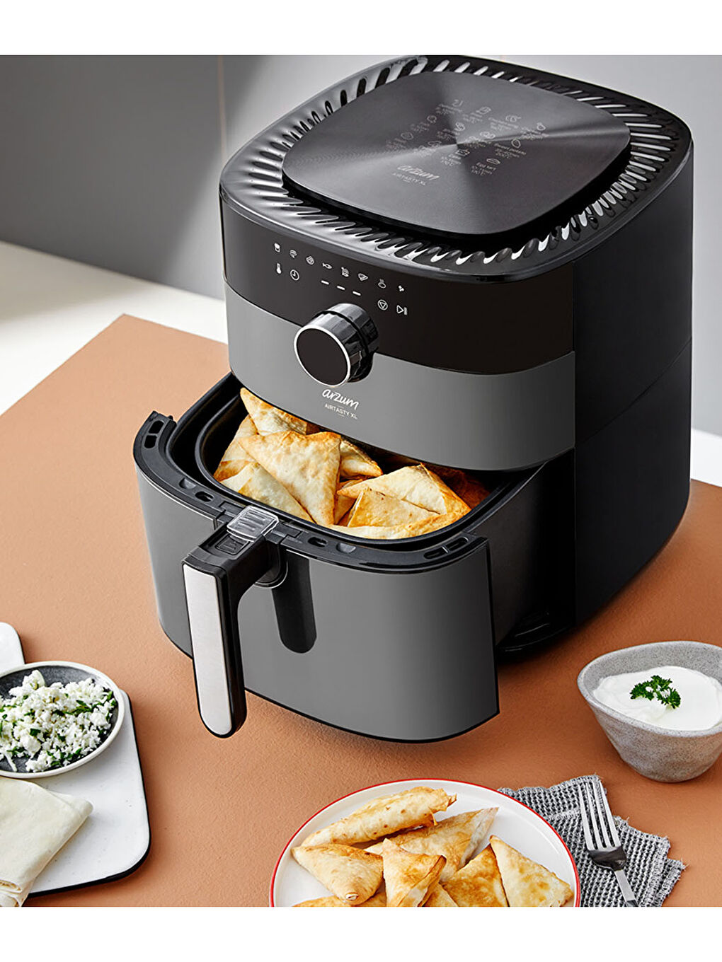 AR2074-G Airtasty XL Sıcak Hava Fritözü - Gümüş-9